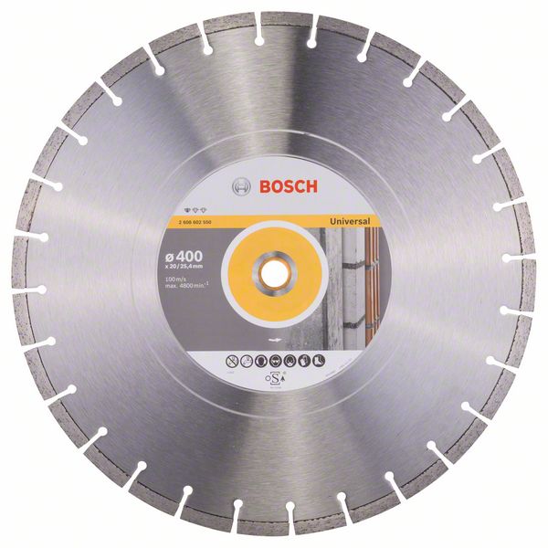 Алмазный отрезной круг Bosch Standard for Universal 400 x 20,00+25,40 x 3,2 x 10 mm фото