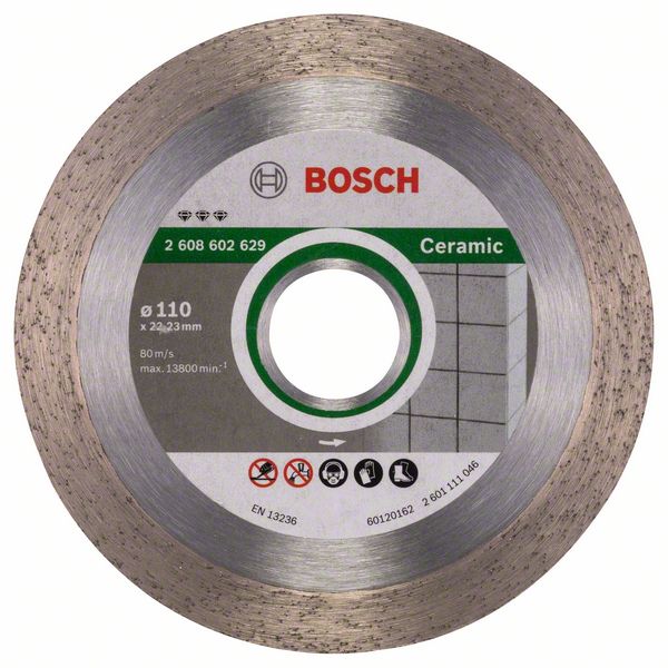 Алмазный отрезной круг Bosch Best for Ceramic 110 x 22,23 x 1,8 x 10 mm фото