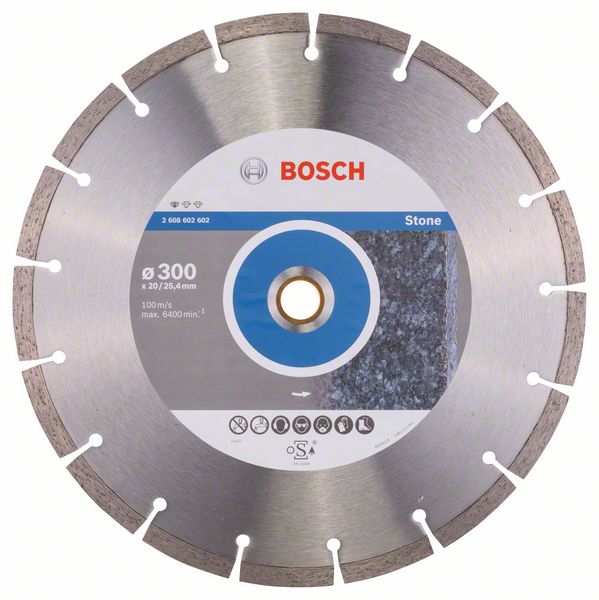 Алмазный отрезной круг Bosch Standard for Stone 300 x 20,00+25,40 x 3,1 x 10 mm фото