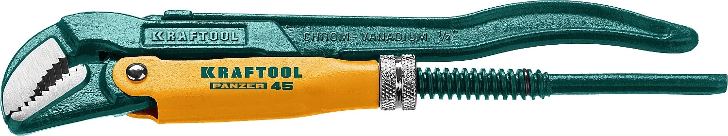 Трубный рычажный ключ с изогнутыми губками №0 на 240 мм Kraftool PANZER-45 2735-05_z02 фото