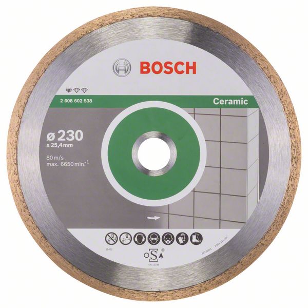 Алмазный отрезной круг Bosch Standard for Ceramic 230 x 25,40 x 1,6 x 7 mm фото