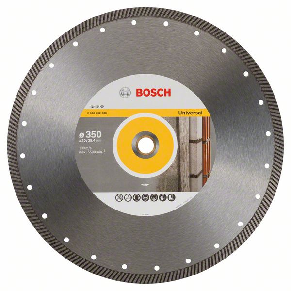 Алмазный отрезной круг Bosch Expert for Universal Turbo 350 x 20,00+25,40 x 2,2 x 12 mm фото