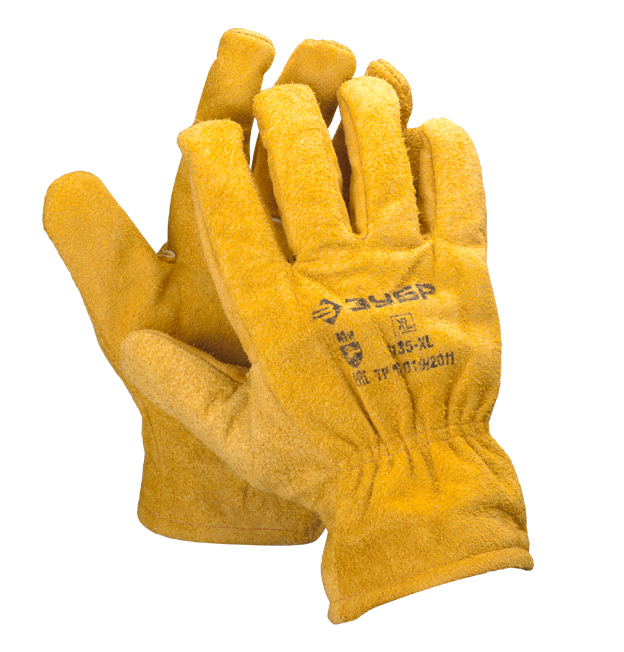 Рабочие кожаные перчатки подкладкой XL Зубр МАСТЕР 1135-XL фото