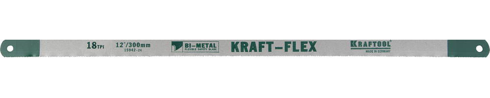 Полотно по металлу 300 мм 18 TPI 2 шт Kraftool KRAFT-Flex 15942-18-S2 фото