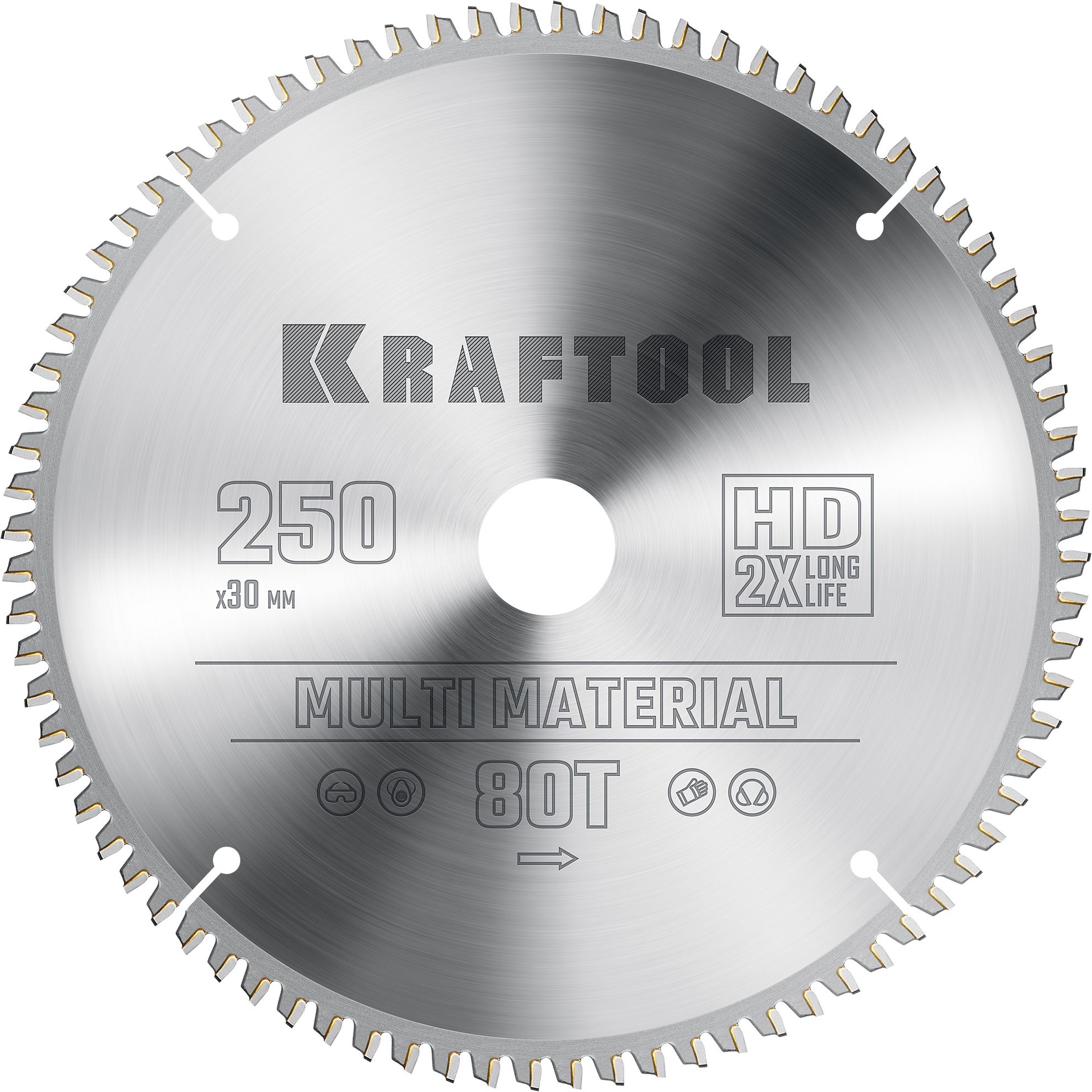 Диск пильный по алюминию 250x30 мм 80T Kraftool Multi Material 36953-250-30 фото