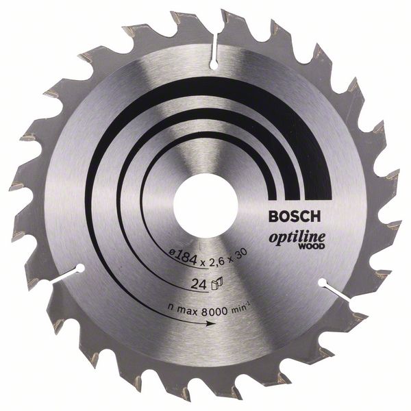 Пильный диск Bosch Optiline Wood 184 x 30 x 2,6 мм, 24 фото
