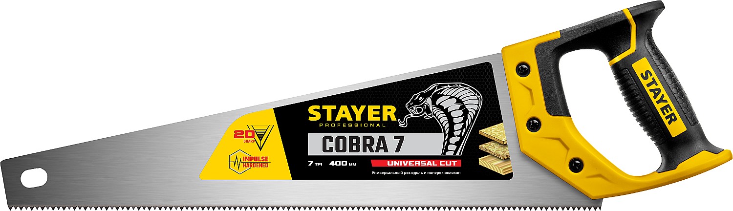 Ножовка универсальная 400 мм Stayer Cobra 7 1510-40_z02 фото