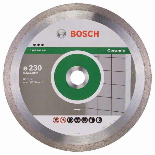 Алмазный отрезной круг Bosch Best for Ceramic 230 x 22,23 x 2,4 x 10 mm фото