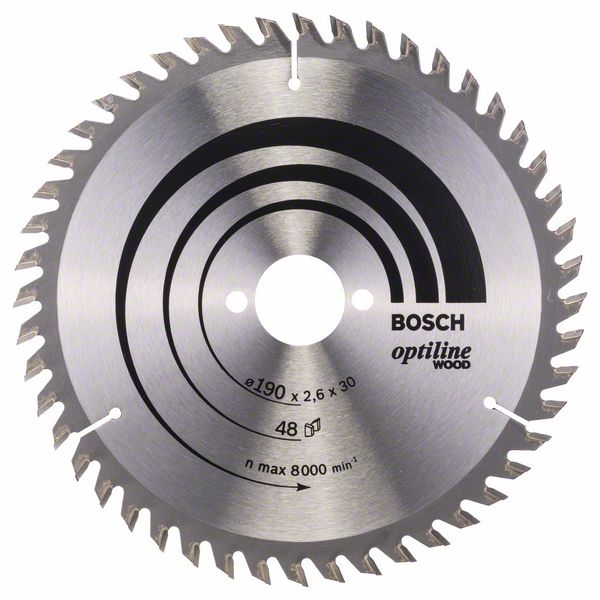 Пильный диск Bosch Optiline Wood 190 x 30 x 2,6 мм, 48 фото