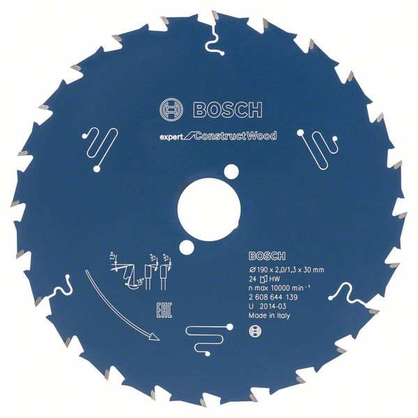 Пильный диск Bosch Expert for Construct Wood 165 x 20 x 2,0 мм, 24 фото
