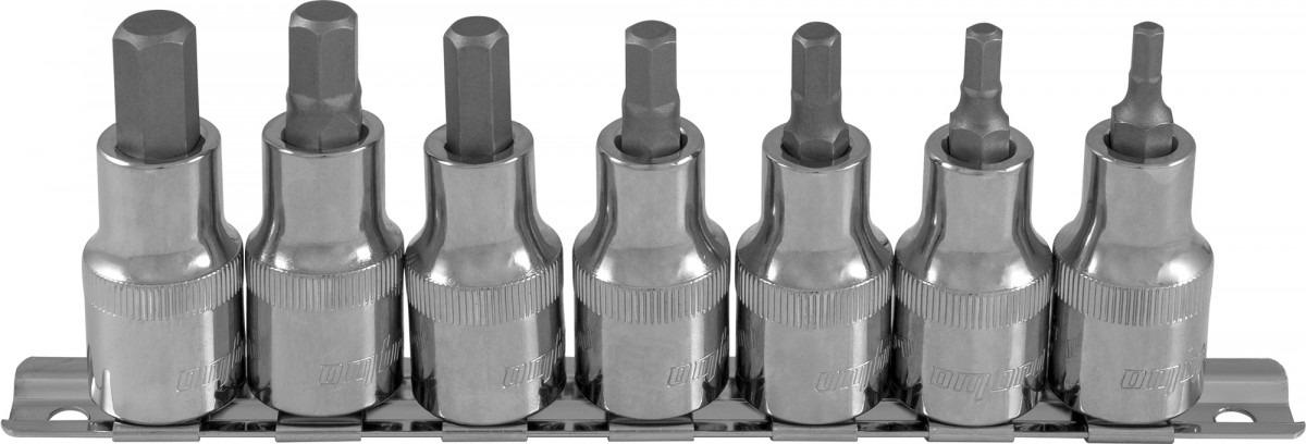 Набор торцевых насадок с вставками HEX 1/2" 7 предметов Ombra 912207 фото