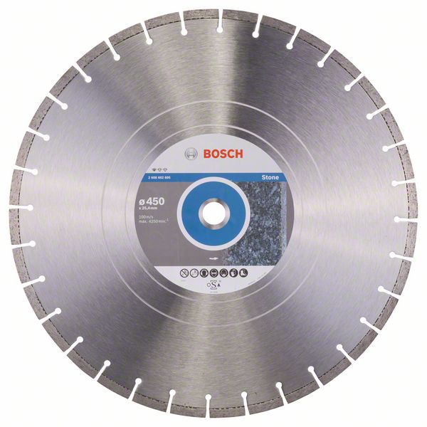 Алмазный отрезной круг Bosch Standard for Stone 450 x 25,40 x 3,6 x 10 mm фото