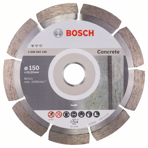 Алмазный отрезной круг Bosch Standard for Concrete 150 x 22,23 x 2 x 10 mm фото