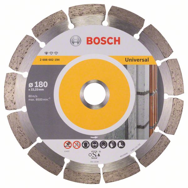 Алмазный отрезной круг Bosch Standard for Universal 180 x 22,23 x 2 x 10 mm фото