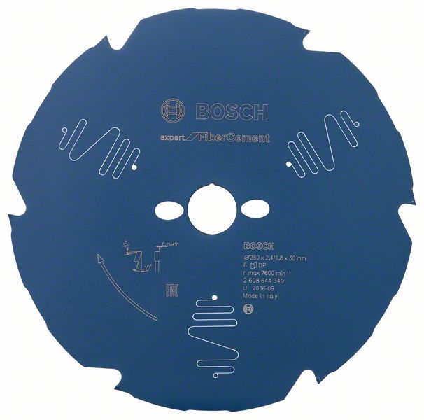 Пильный диск 250х30 мм 6 зубьев Bosch Expert for Fiber Cement 2608644349 фото