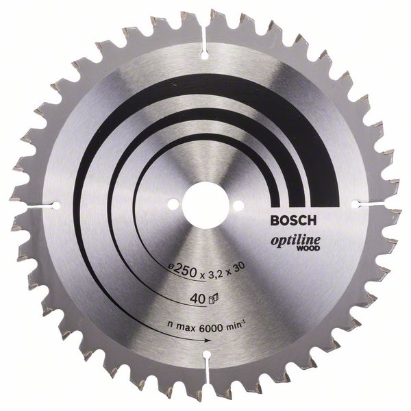 Пильный диск Bosch Optiline Wood 250 x 30 x 3,2 мм, 40 фото