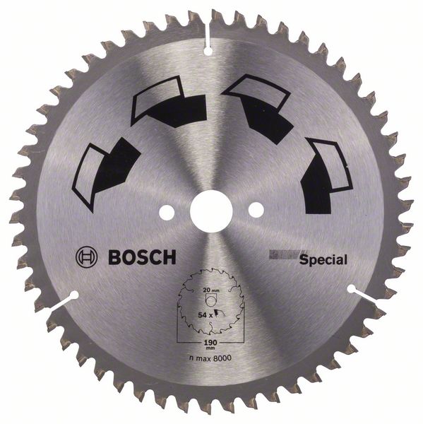Пильный диск Bosch SPECIAL 190 x 20 x 2,5 мм, 54 фото