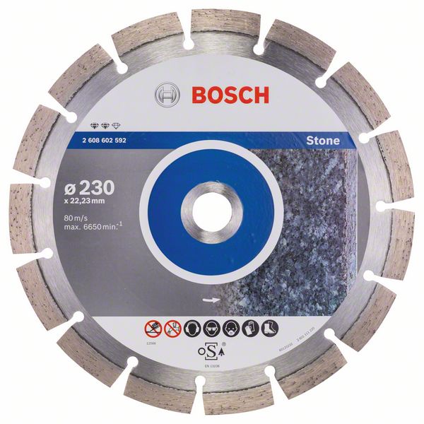 Алмазный отрезной круг Bosch Expert for Stone 230 x 22,23 x 2,4 x 12 mm фото