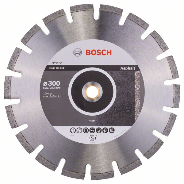 Алмазный отрезной круг Bosch Standard for Asphalt 300 x 20/25,40 x 2,8 x 10 mm фото