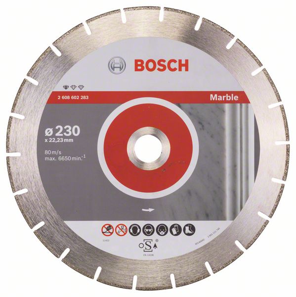 Алмазный отрезной круг Bosch Standard for Marble 230 x 22,23 x 2,8 x 3 mm фото