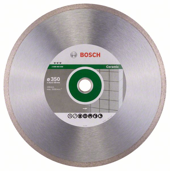 Алмазный отрезной круг Bosch Best for Ceramic 350 x 30/25,40 x 3 x 10 mm фото