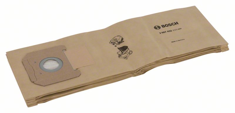 Бумажный мешок для пылесоса GAS 35 5 шт Bosch 2607432035 фото