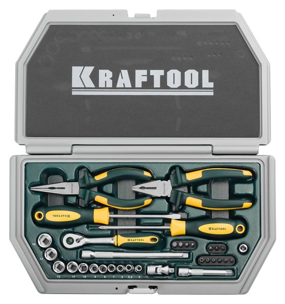 Набор слесарно-монтажного инструмента 33 предмета Kraftool INDUSTRY 27972-H33 фото