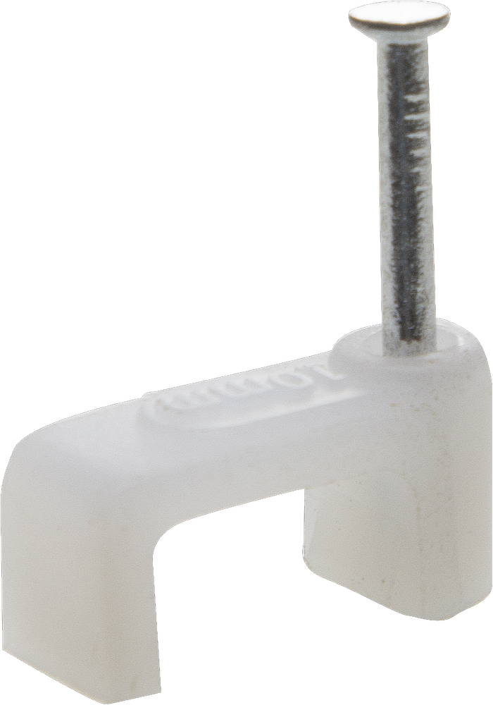 Скоба-держатель для плоского кабеля с оцинкованным гвоздем 8 мм 100 шт STAYER 4511-08 фото