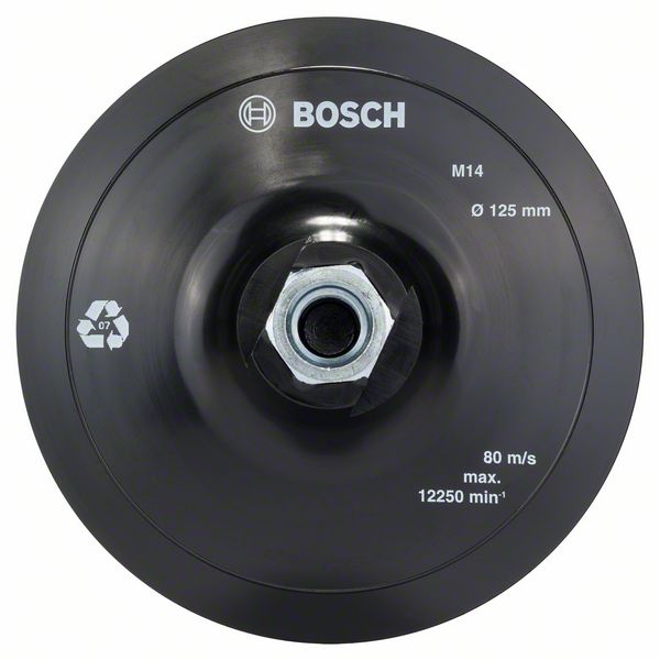 Опорная тарелка с креплением на липучке M14 125 мм Bosch 2608601077 фото