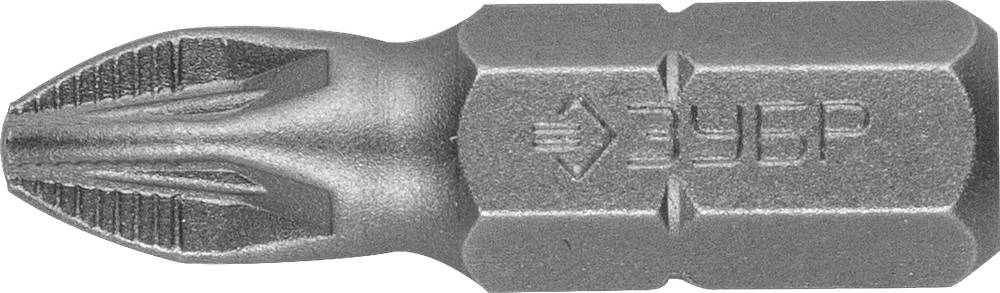 Биты кованные PZ2 25 мм 2 шт Зубр МАСТЕР 26003-2-25-2 фото