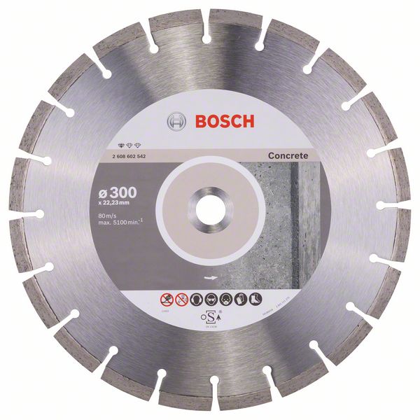 Алмазный отрезной круг Bosch Standard for Concrete 300 x 22,23 x 3,1 x 10 mm фото