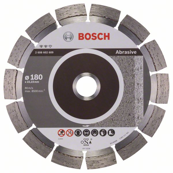 Алмазный отрезной круг Bosch Expert for Abrasive 180 x 22,23 x 2,4 x 12 mm фото