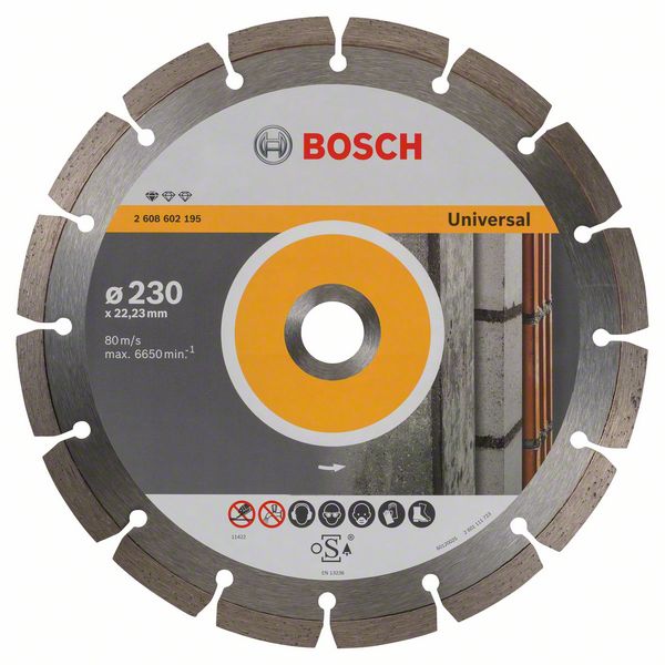 Алмазный отрезной круг Bosch Standard for Universal 230 x 22,23 x 2,3 x 10 mm фото