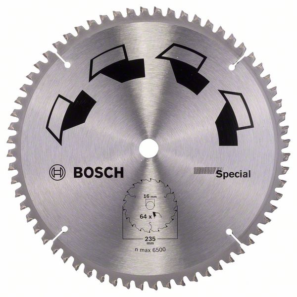 Пильный диск Bosch SPECIAL 235 x 16 x 2,5 мм, 64 фото