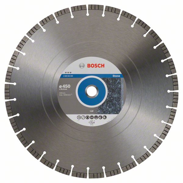 Алмазный отрезной круг Bosch Best for Stone 450 x 25,40 x 3,8 x 12 mm фото