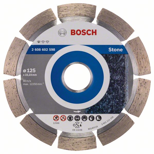 Алмазный отрезной круг Bosch Standard for Stone 125 x 22,23 x 1,6 x 10 mm фото