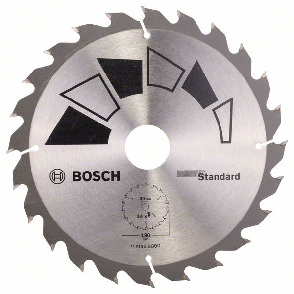 Пильный диск Bosch STANDARD 190 x 30 x 2,2 мм, 24 фото