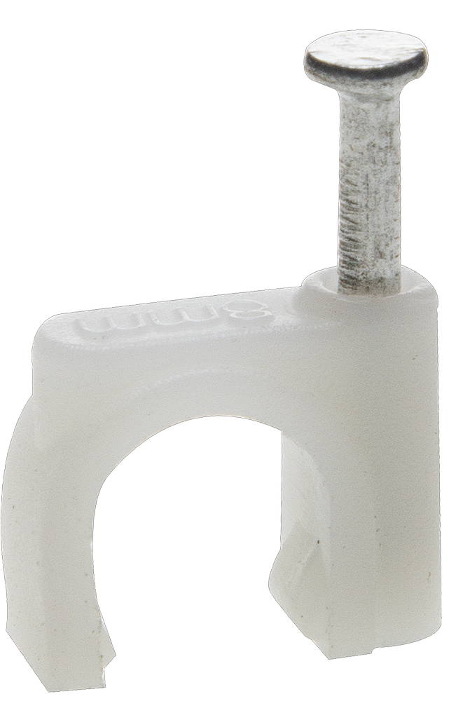 Скоба-держатель для круглого кабеля с оцинкованным гвоздем 6 мм 50 шт ЗУБР 45111-06 фото
