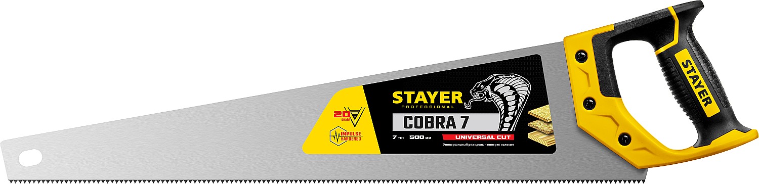 Ножовка универсальная 500 мм Stayer Cobra 7 1510-50_z02 фото