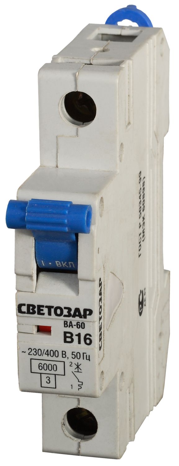 Автоматический выключатель 1-полюсный 40А 6кА Светозар SV-49051-40-B фото