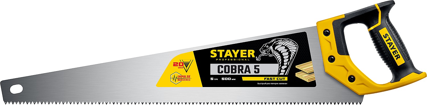 Ножовка по дереву 500 мм Stayer Cobra 5 1506-50_z02 фото