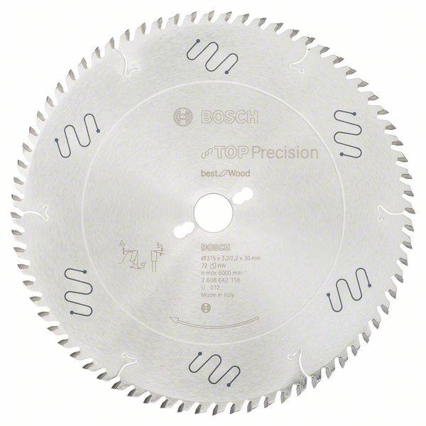 Пильный диск Bosch Top Precision Best for Wood 315 x 30 x 3,2 мм, 72 фото