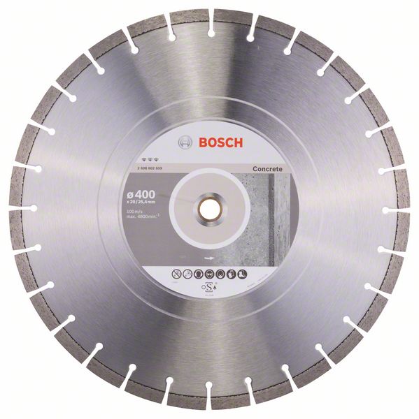 Алмазный отрезной круг Bosch Best for Concrete 400 x 20,00 + 25,40 x 3,2 x 12 mm фото