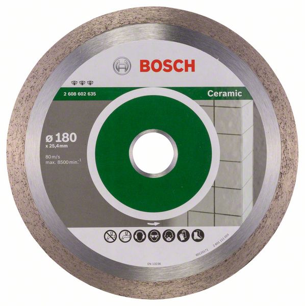 Алмазный отрезной круг Bosch Best for Ceramic 180 x 25,40 x 2,2 x 10 mm фото