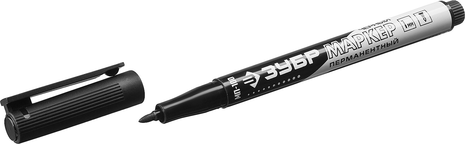 Перманентный маркер черный Зубр МП-100 06320-2 фото