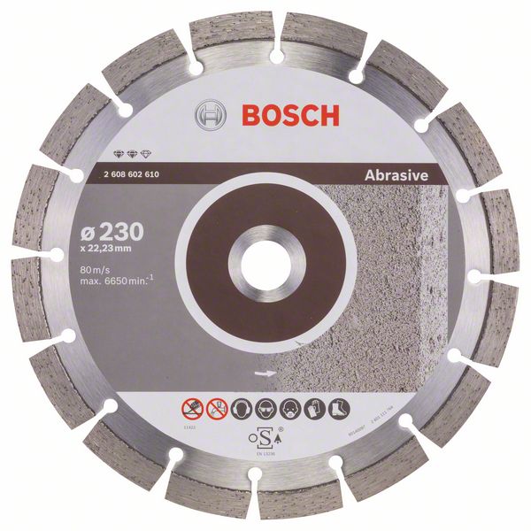 Алмазный отрезной круг Bosch Expert for Abrasive 230 x 22,23 x 2,4 x 12 mm фото
