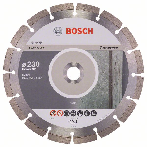Алмазный отрезной круг Bosch Standard for Concrete 230 x 22,23 x 2,3 x 10 mm фото