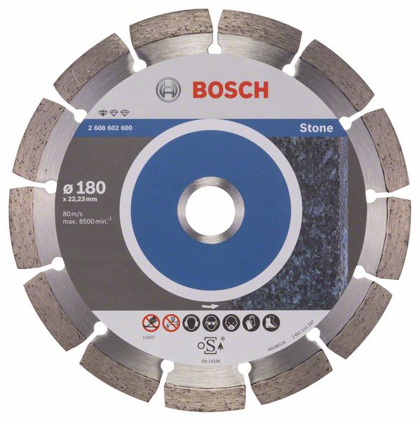 Алмазный отрезной круг Bosch Standard for Stone 180 x 22,23 x 2 x 10 mm фото