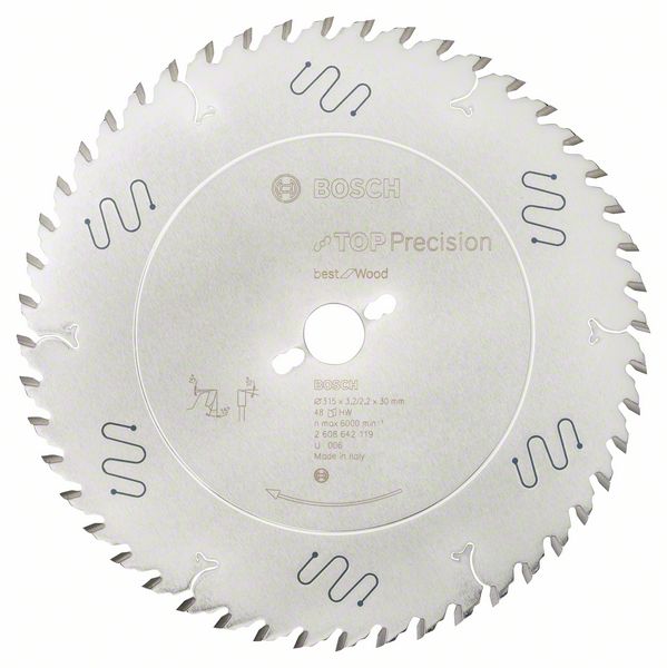 Пильный диск Bosch Top Precision Best for Wood 315 x 30 x 3,2 мм, 48 фото