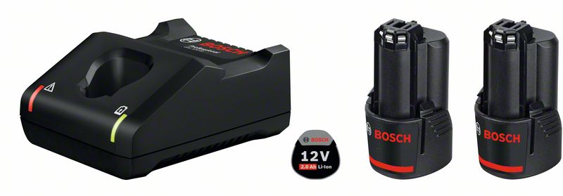 Набор 2 аккумулятора GBA 12V 2.0Ah + GAL 12V-40 Bosch 1600A019R8 фото